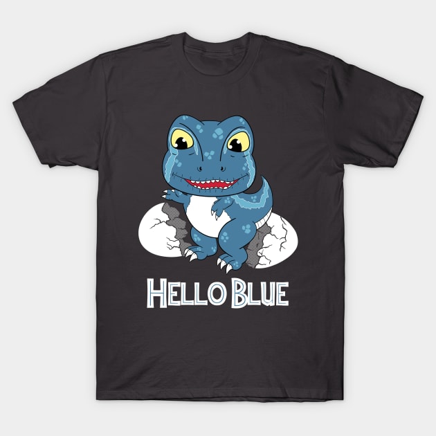 Hello BLue T-Shirt by Roylemontea